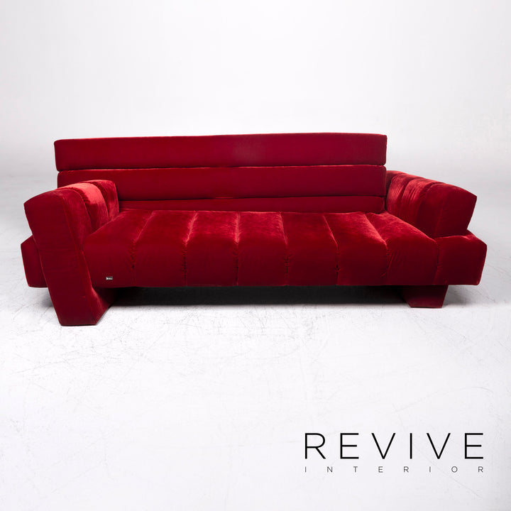 Bretz Confucius Designer Velvet Fabric Sofa Set Three Seater #9307