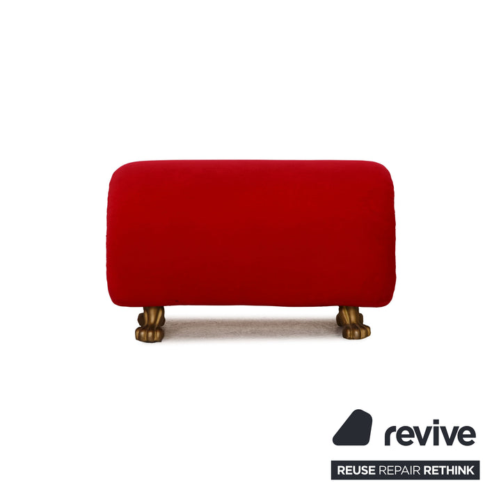 Bretz Gaudi Velvet Stool Red