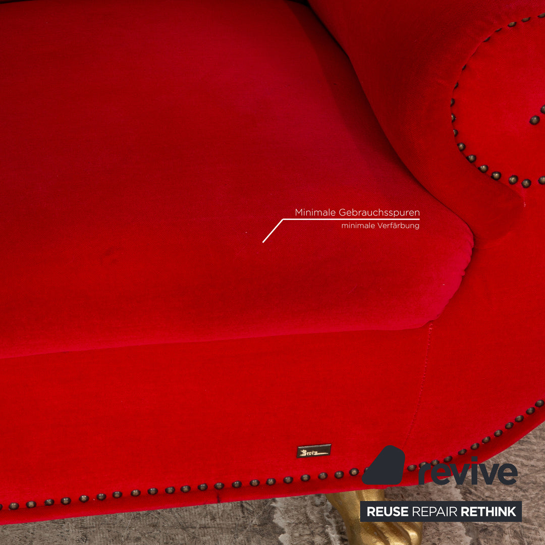 Fauteuil Bretz Gaudi en velours rouge