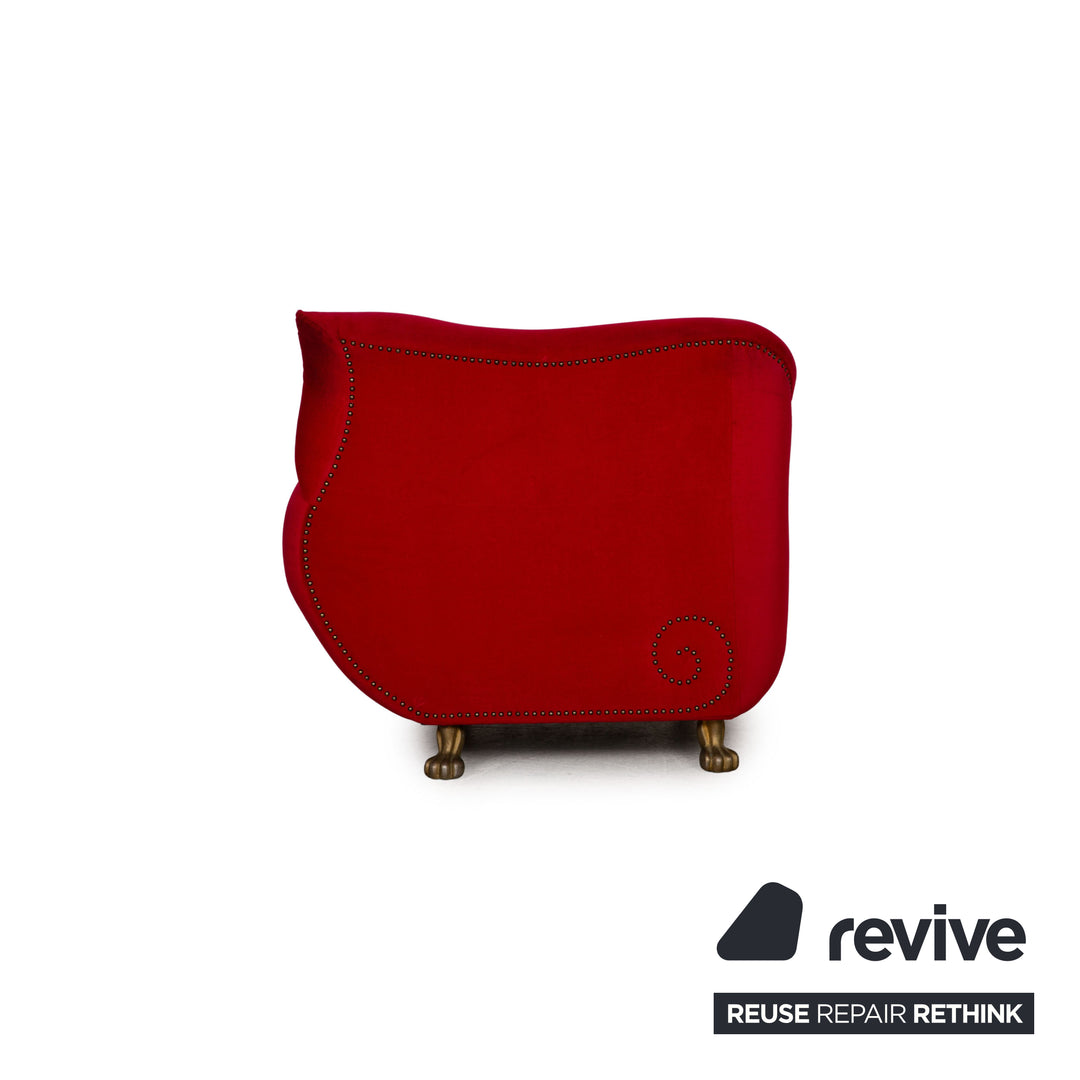 Bretz Gaudi Velvet Armchair Red