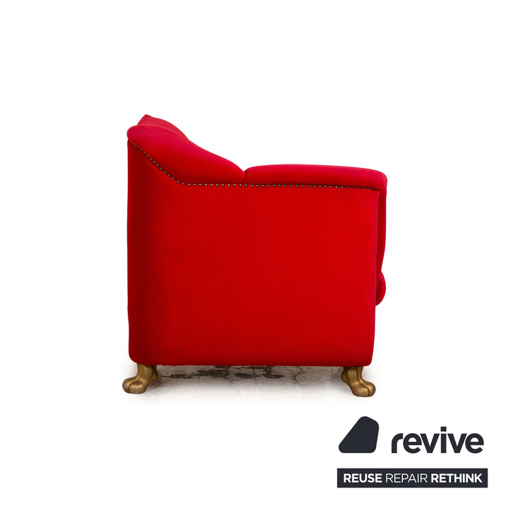Bretz Gaudi Velvet Armchair Red