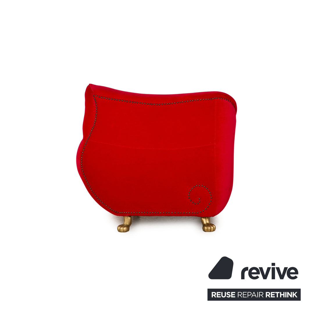 Fauteuil Bretz Gaudi en velours rouge