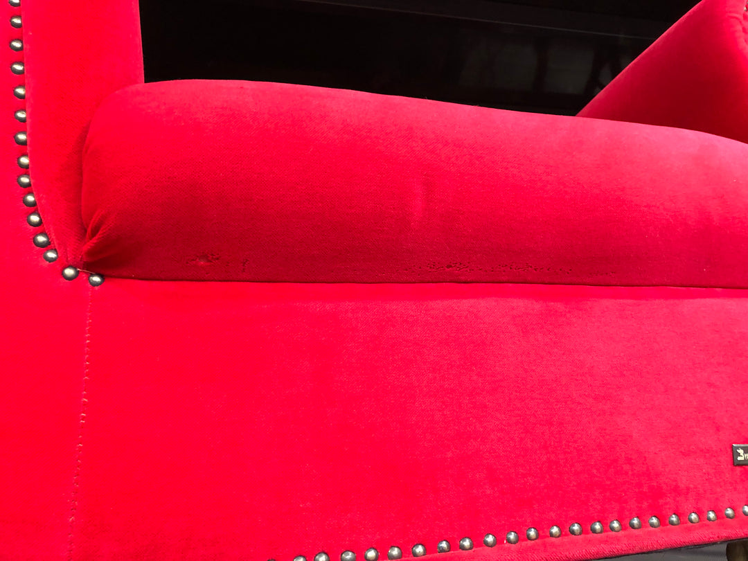 Fauteuil Bretz Gaudi en velours rouge