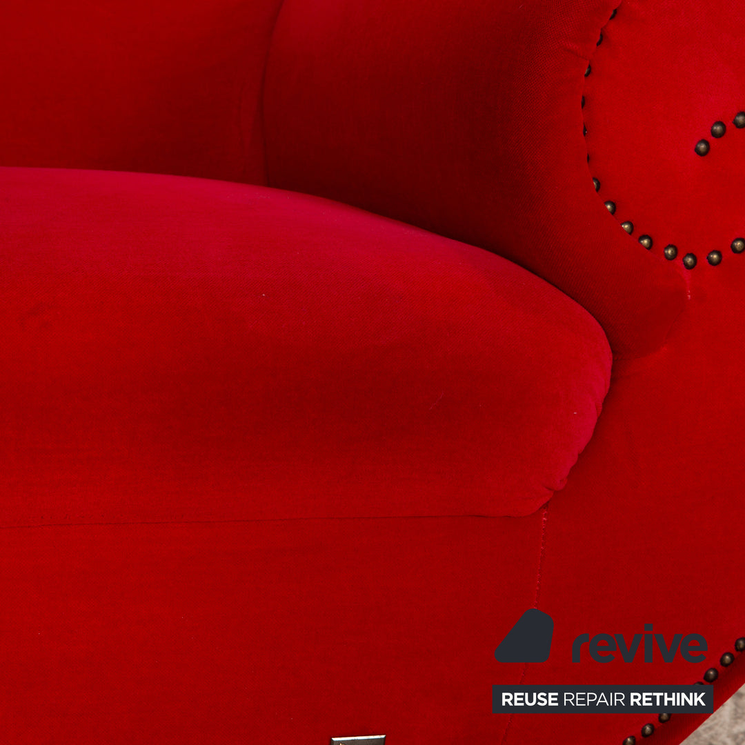 Fauteuil Bretz Gaudi en velours rouge