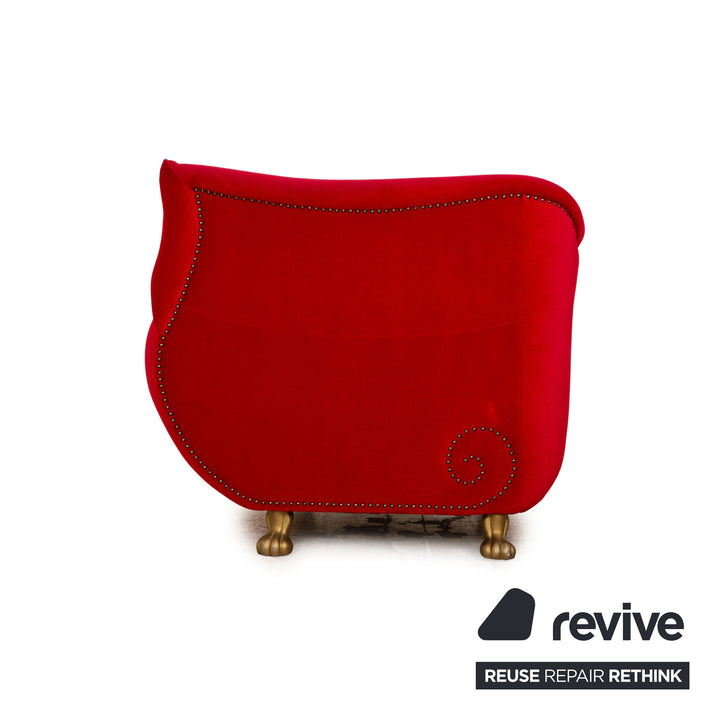 Bretz Gaudi Velvet Armchair Red