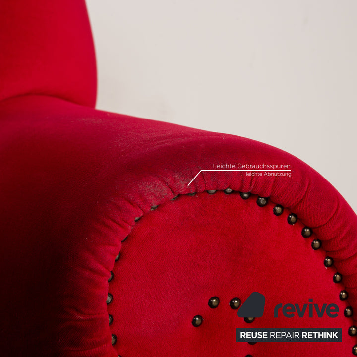 Bretz Gaudi Velvet Armchair Red