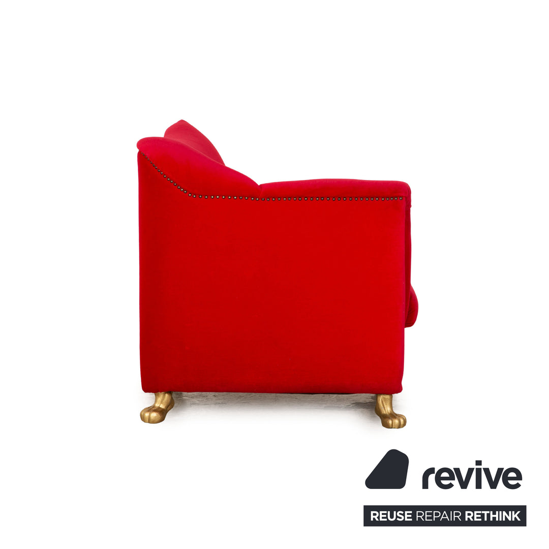 Fauteuil Bretz Gaudi en velours rouge