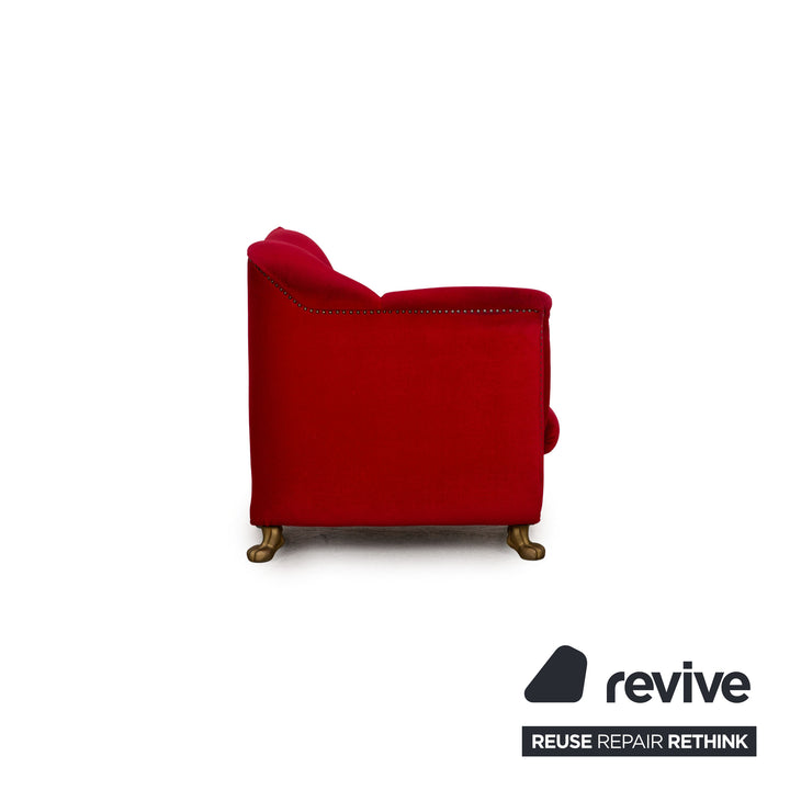 Bretz Gaudi Velvet Armchair Red