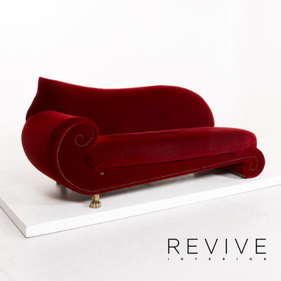 Bretz Gaudi Samt Sofa Rot Zweisitzer #12978