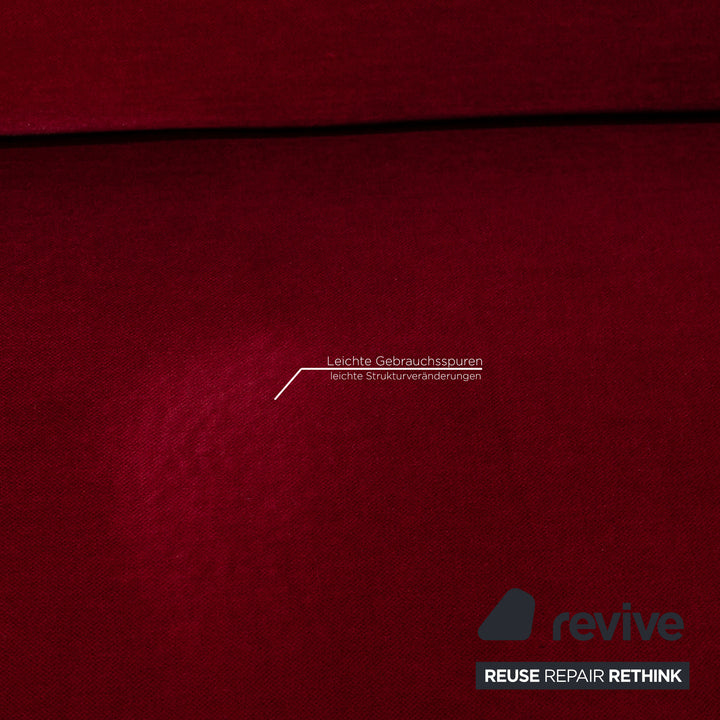 Bretz Gaudi velvet sofa red two-seater couch recamier