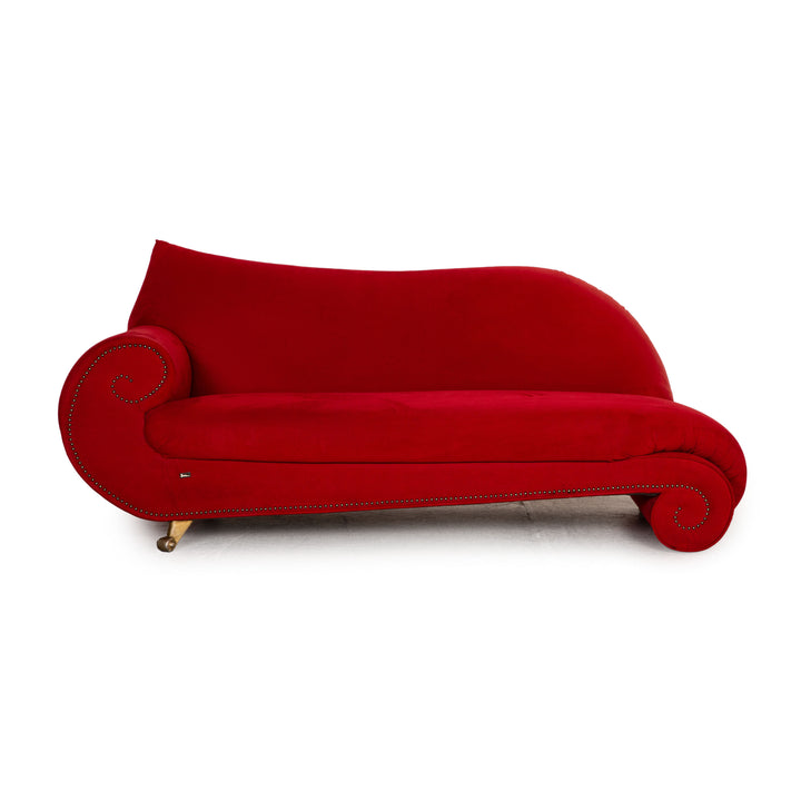 Bretz Gaudi Fabric Three Seater Red Sofa Couch