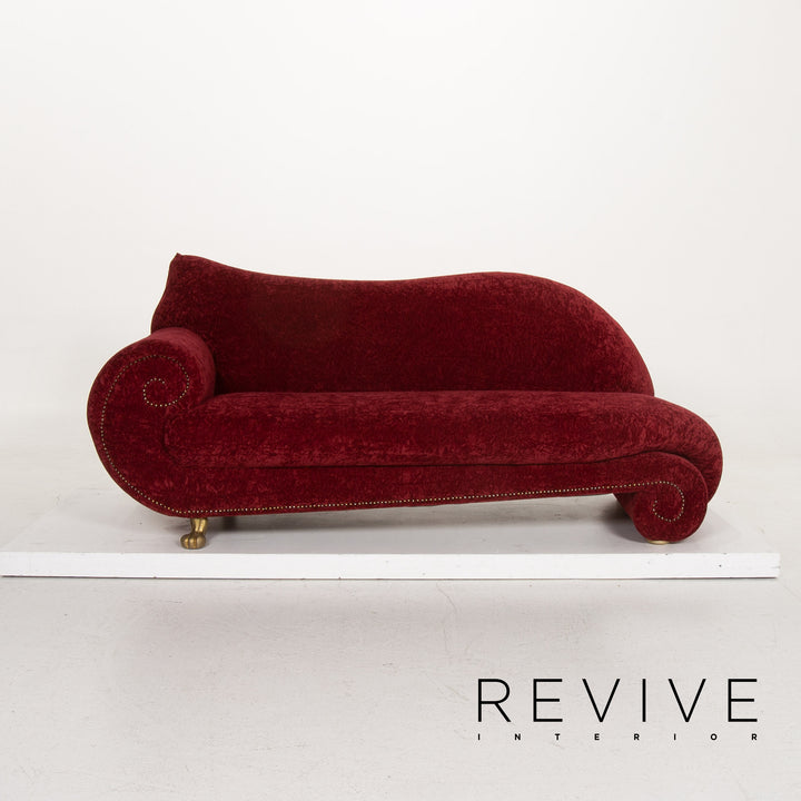 Bretz Gaudi fabric sofa set red three-seater incl. cushion stool #15253