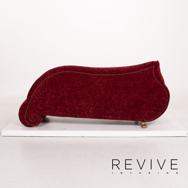 Bretz Gaudi fabric sofa set red three-seater incl. cushion stool #15253
