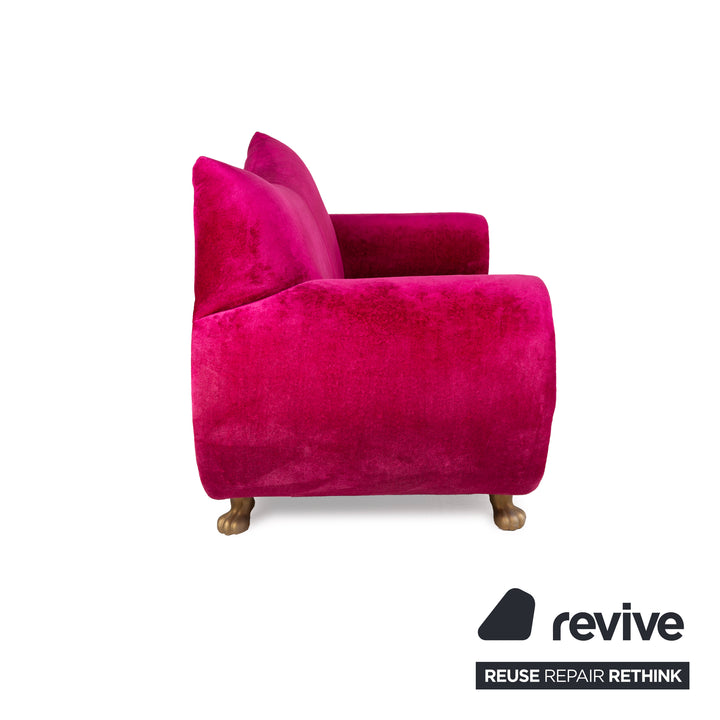 Bretz Gaudi Stoff Sofa Pink Zweisitzer Couch