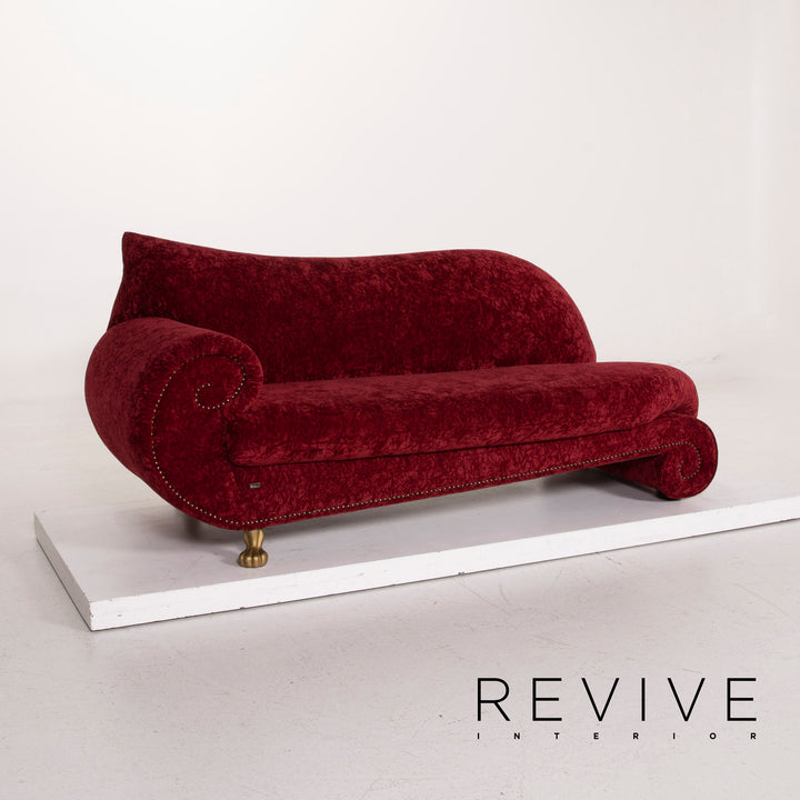 Bretz Gaudi Fabric Sofa Red Three Seater Velvet #14986