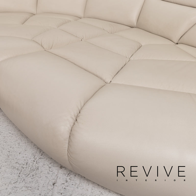 Bretz Kautsch Leder Ecksofa Grau Sofa Couch 