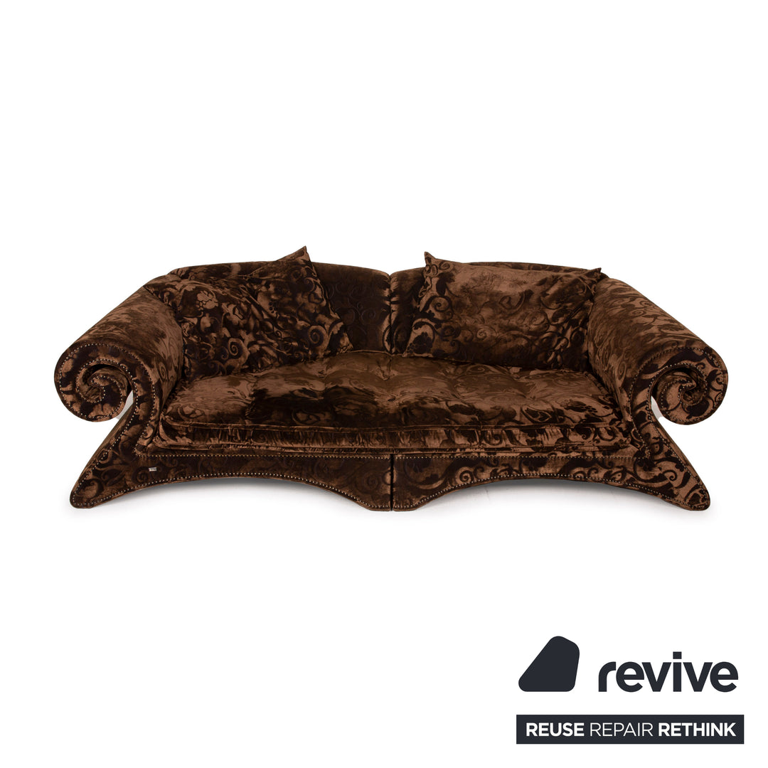 Bretz Mammut fabric sofa brown four-seater velvet