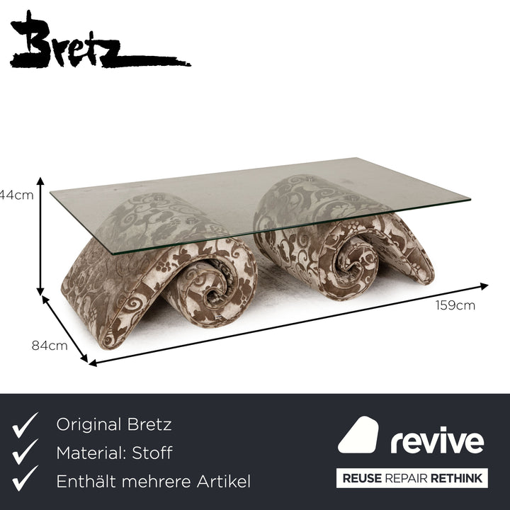 Bretz Mammut fabric sofa set brown four-seater coffee table