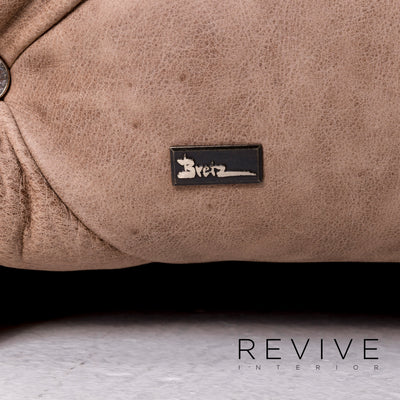 Bretz Marilyn Leder Sofa Garnitur Braun 1x Bett 1x Dreisitzer Kaptionierung Glitzersteine Pompös #10981