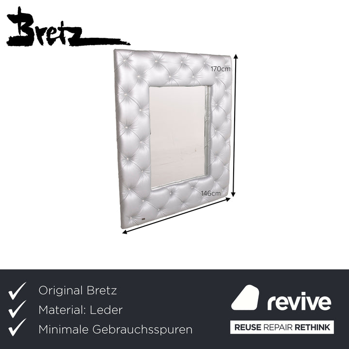 Bretz Marilyn Leather Mirror Silver Swarovski