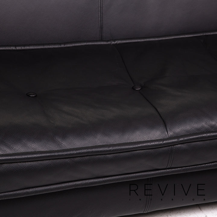 Bretz Monster Leather Sofa Chaise Longue Black Two Seater Couch #14821