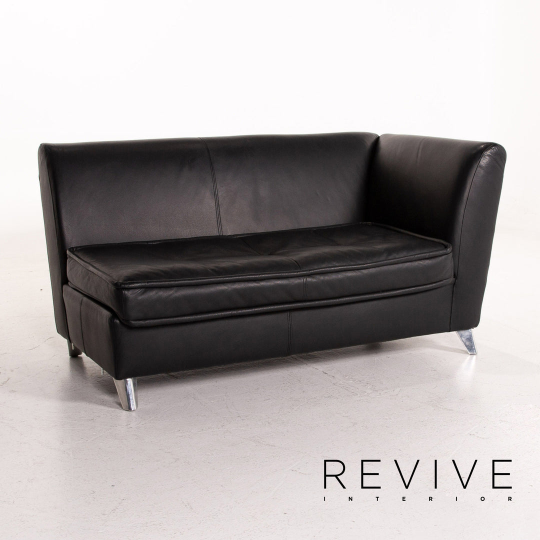 Bretz Monster Leather Sofa Chaise Longue Black Two Seater Couch #14821