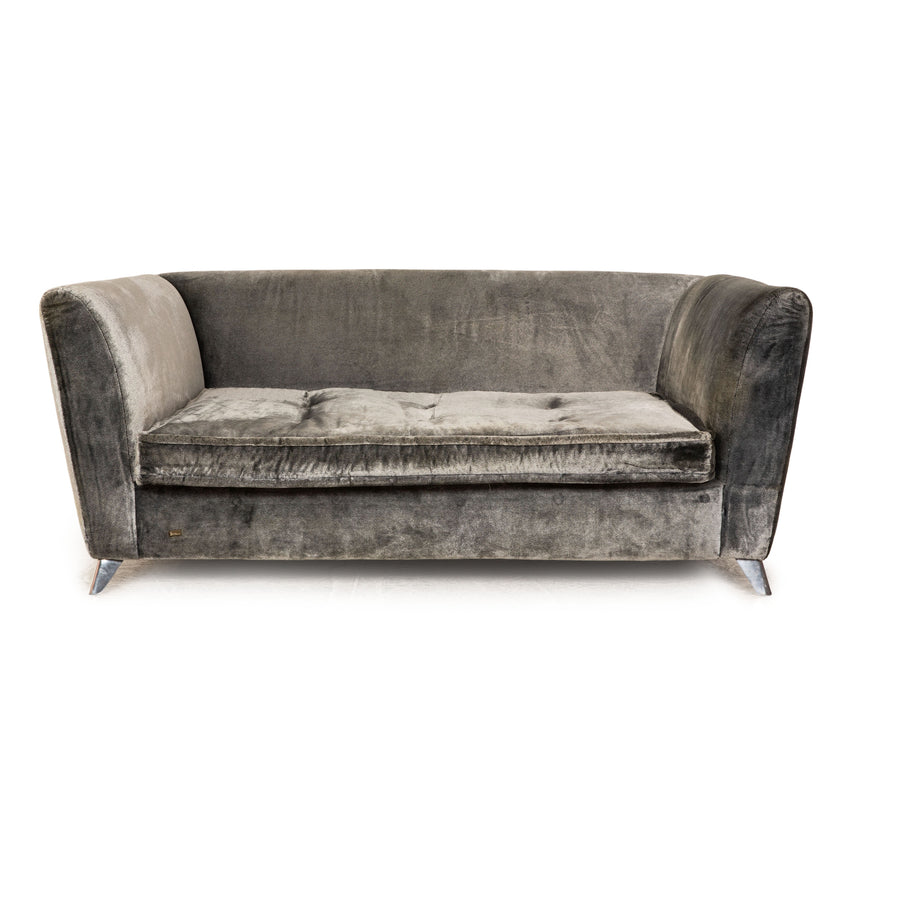 Bretz Monster Stoff Dreisitzer Silber Sofa Couch