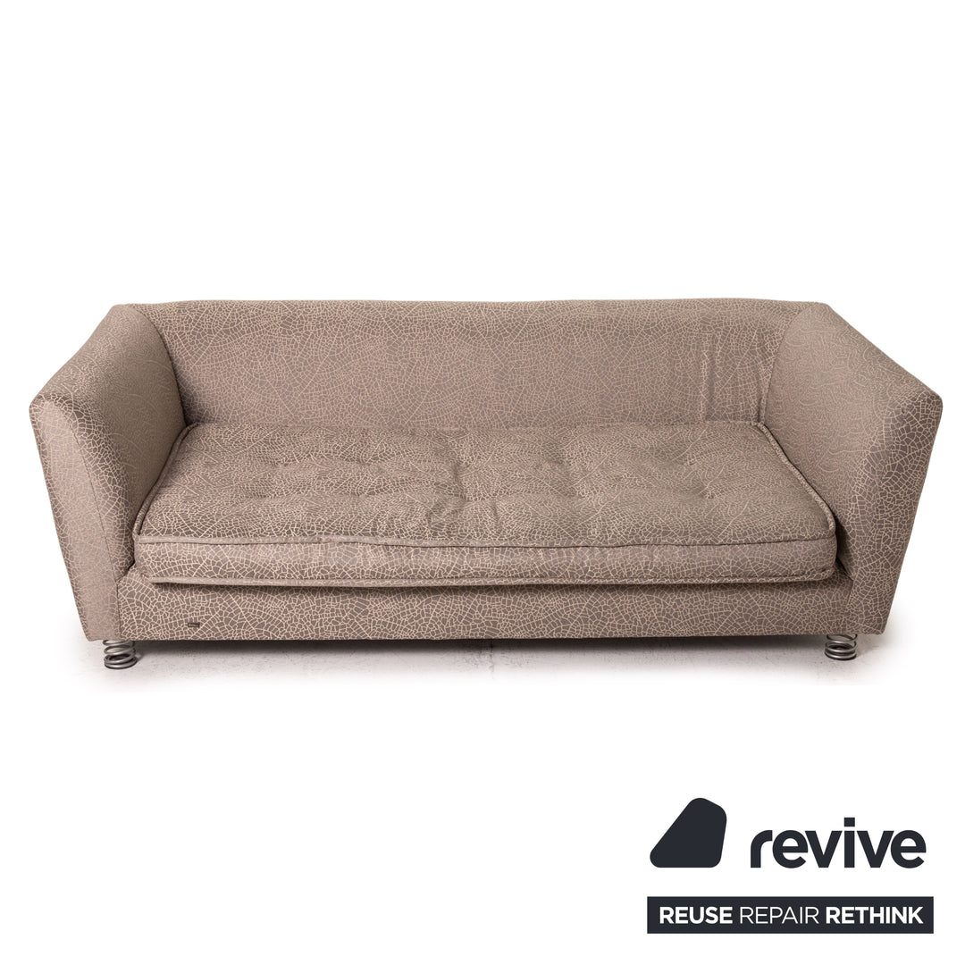 Bretz Monster fabric sofa grey-beige three-seater couch
