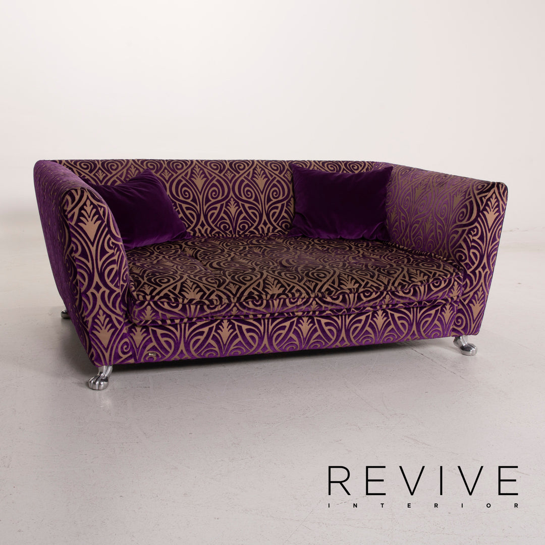 Bretz Monster Fabric Sofa Purple Three Seater #15146