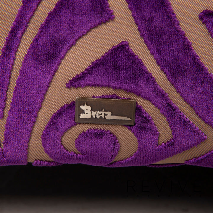 Bretz Monster Fabric Sofa Purple Three Seater #15146