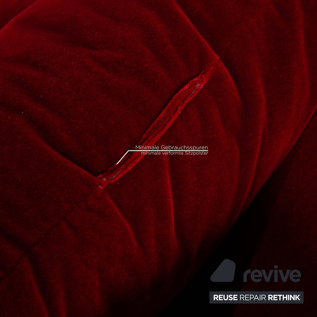 Bretz Monster Stoff Sofa Rot Zweisitzer Couch Funktion Schlaffunktion