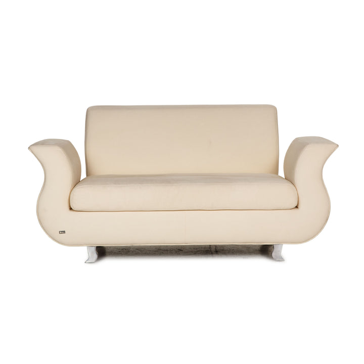 Bretz Moon fabric sofa cream two seater couch