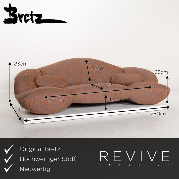 Bretz Mumba Designer Stoff Sofa Viersitzer Couch #4874