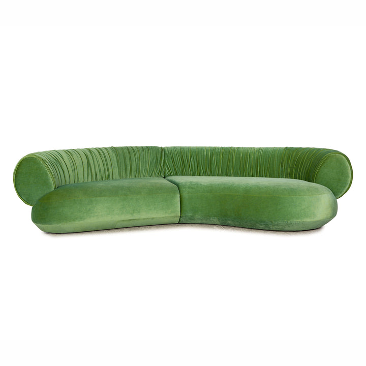 Bretz Nanami Stoff Viersitzer Grün Sofa Couch Ausstellungsstück