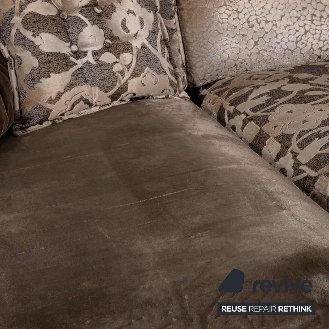 Bretz Napali Fabric Sofa Brown Corner Sofa Couch Pattern