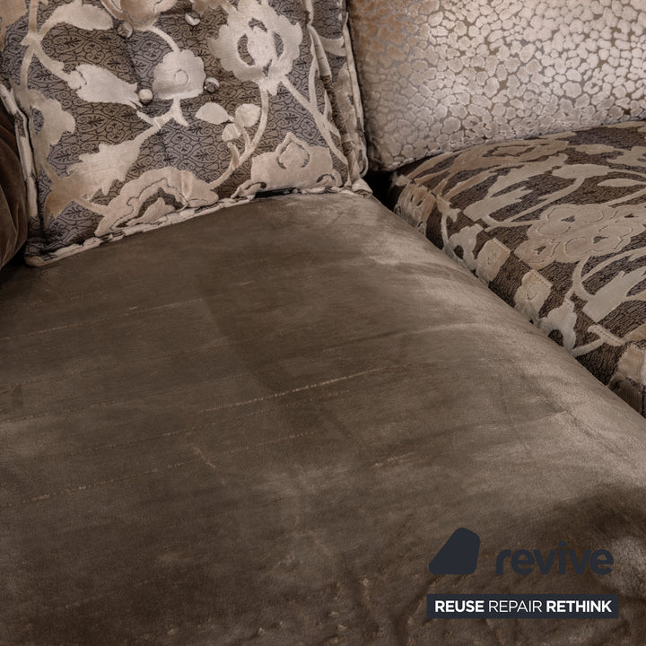 Bretz Napali Fabric Sofa Brown Corner Sofa Couch Pattern