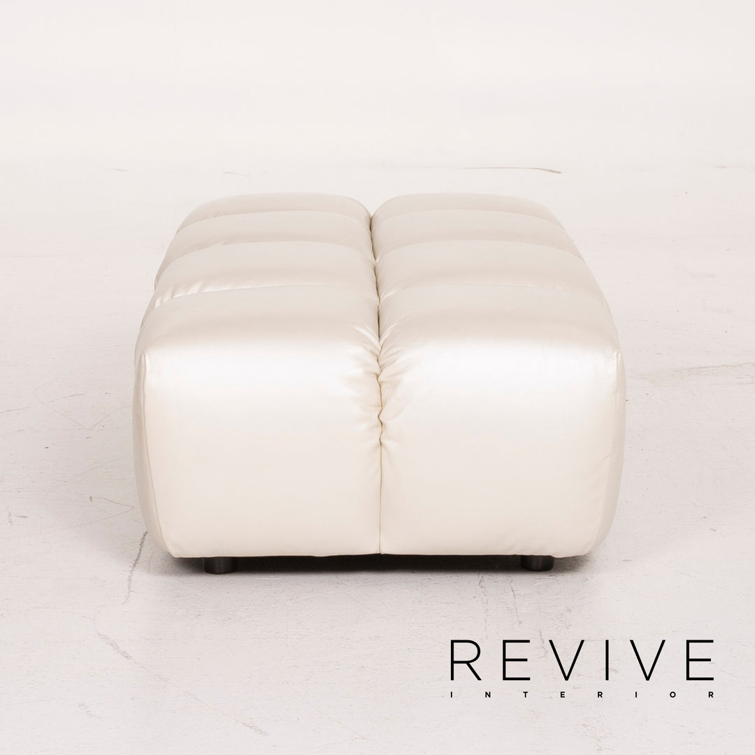 Bretz Ocean 7 Leather Stool Cream Mother of Pearl #14548