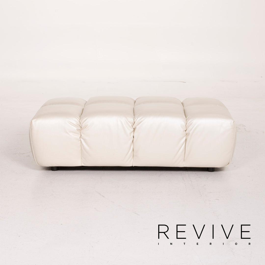 Bretz Ocean 7 Leather Stool Cream Mother of Pearl #14548