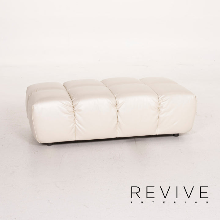 Bretz Ocean 7 Leather Stool Cream Mother of Pearl #14548