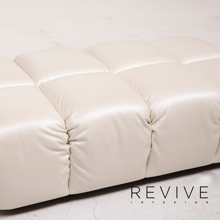 Bretz Ocean 7 Leather Stool Cream Mother of Pearl #14548