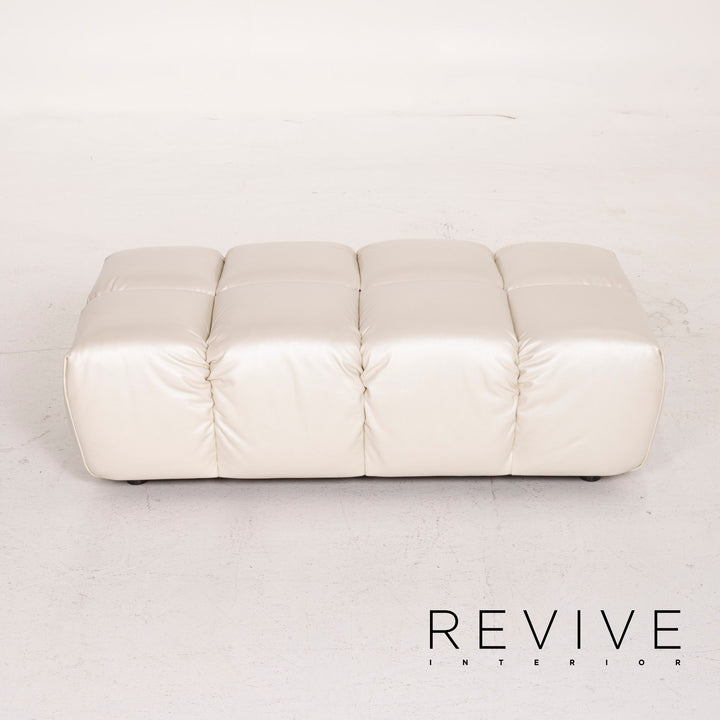 Bretz Ocean 7 Leather Stool Cream Mother of Pearl #14548