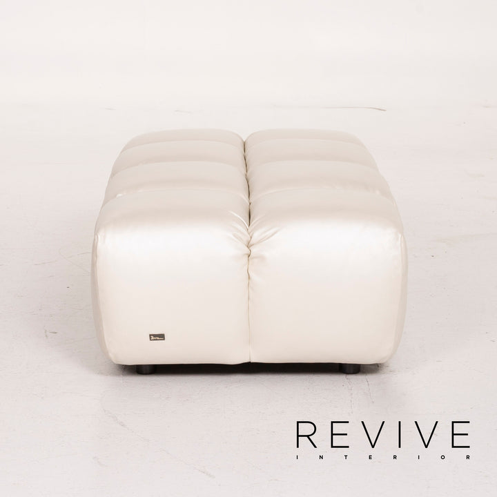 Bretz Ocean 7 Leather Stool Cream Mother of Pearl #14548