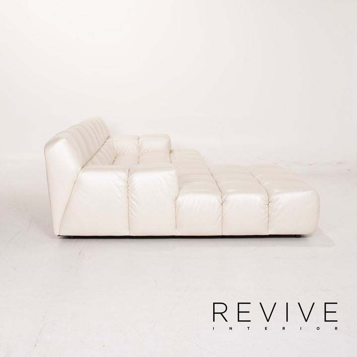 Bretz Ocean 7 Leather Sofa Cream Mother of Pearl Corner Sofa #14547