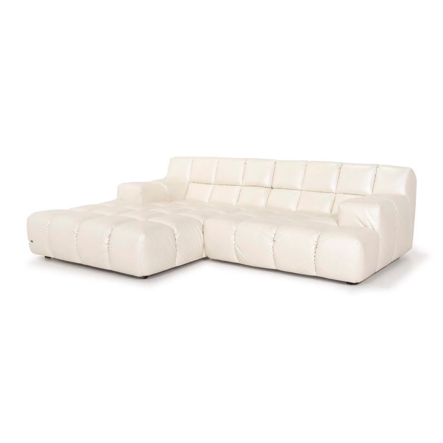 Bretz Ocean 7 Leather Sofa Cream Mother of Pearl Corner Sofa #14547