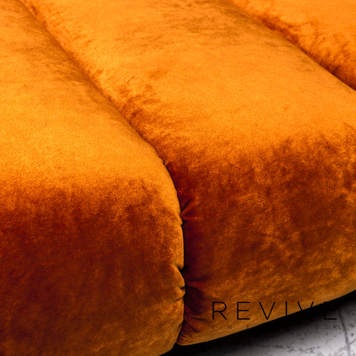 Bretz Confucius Designer Velvet Fabric Sofa Set Three Seater #9307