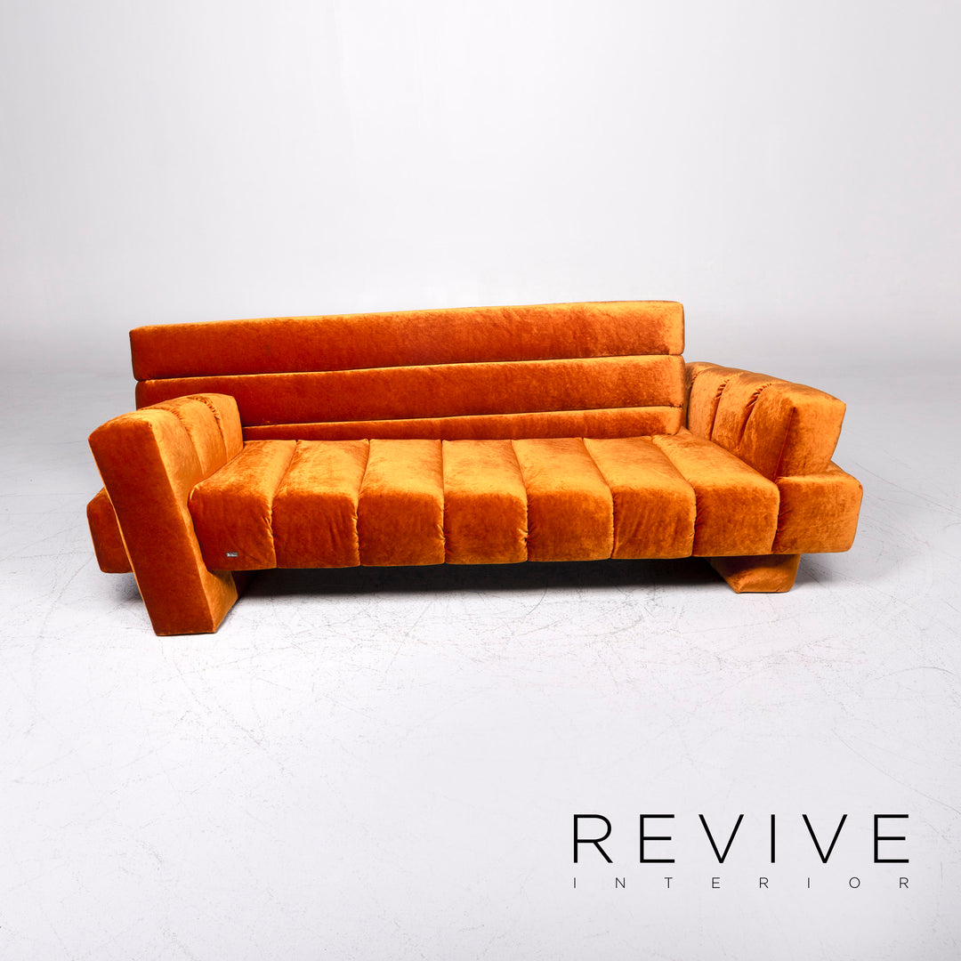 Bretz Confucius Designer Velvet Fabric Sofa Set Three Seater #9307