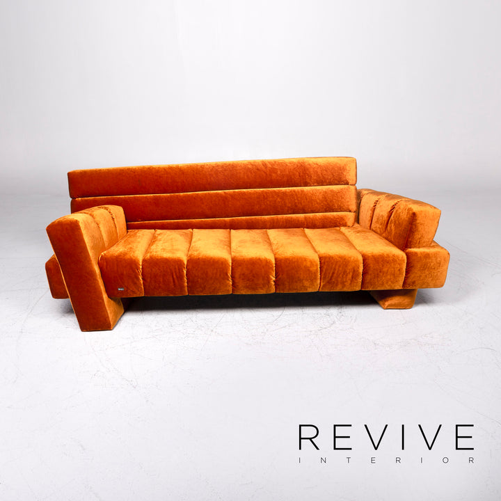 Bretz Confucius Designer Velvet Fabric Sofa Set Three Seater #9307