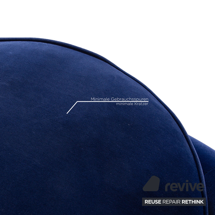 Bretz pool fabric armchair blue