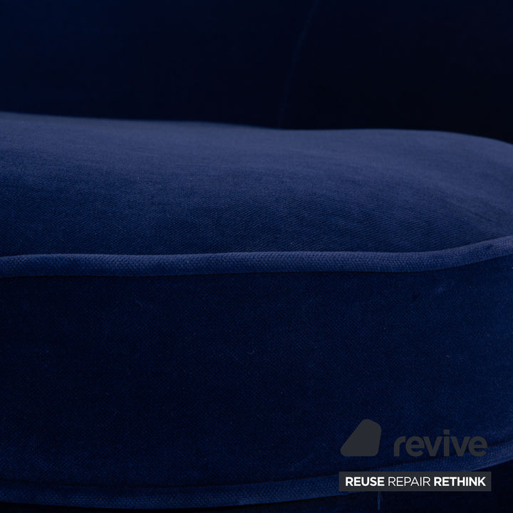 Bretz pool fabric armchair blue