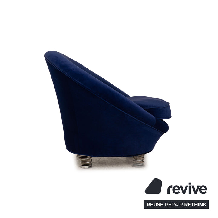 Bretz pool fabric armchair blue